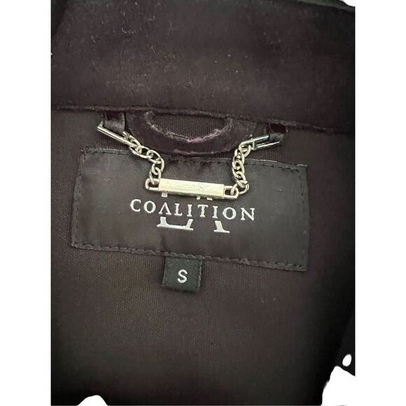 LA Coalition Women’s Jacket Faux Suede Zipper  Details Jacket! Gold Hardware SZ - Picture 9 of 14